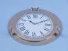 Brushed Nickel Deluxe Class Porthole Clock 24  - 2