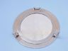 Brushed Nickel Deluxe Class Decorative Ship Porthole Mirror 24 - 1