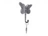 Rustic Silver Cast Iron Butterly Decorative Metal Wall Hook 5 - 1