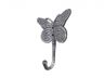 Rustic Silver Cast Iron Butterly Decorative Metal Wall Hook 5 - 4