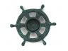 Seaworn Blue Cast Iron Ship Wheel Decorative Tealight Holder 5.5 - 3