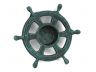 Seaworn Blue Cast Iron Ship Wheel Decorative Tealight Holder 5.5 - 2