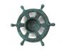 Seaworn Blue Cast Iron Ship Wheel Decorative Tealight Holder 5.5 - 1