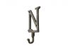 Rustic Gold Cast Iron Letter N Alphabet Wall Hook 6 - 2