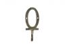 Rustic Gold Cast Iron Letter O Alphabet Wall Hook 6 - 1