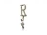 Rustic Gold Cast Iron Letter R Alphabet Wall Hook 6 - 6