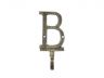Rustic Gold Cast Iron Letter B Alphabet Wall Hook 6 - 1