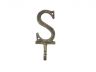 Rustic Gold Cast Iron Letter S Alphabet Wall Hook 6 - 1