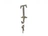 Rustic Gold Cast Iron Letter T Alphabet Wall Hook 6 - 5