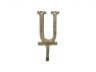 Rustic Gold Cast Iron Letter U Alphabet Wall Hook 6 - 2