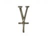 Rustic Gold Cast Iron Letter V Alphabet Wall Hook 6 - 1