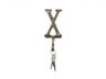 Rustic Gold Cast Iron Letter X Alphabet Wall Hook 6 - 6