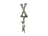 Rustic Gold Cast Iron Letter X Alphabet Wall Hook 6 - 4