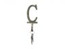 Rustic Gold Cast Iron Letter C Alphabet Wall Hook 6 - 5