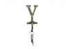 Rustic Gold Cast Iron Letter Y Alphabet Wall Hook 6 - 4
