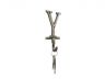 Rustic Gold Cast Iron Letter Y Alphabet Wall Hook 6 - 5