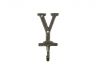 Rustic Gold Cast Iron Letter Y Alphabet Wall Hook 6 - 1