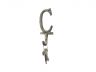 Rustic Gold Cast Iron Letter C Alphabet Wall Hook 6 - 6