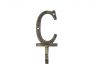 Rustic Gold Cast Iron Letter C Alphabet Wall Hook 6 - 1
