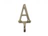 Rustic Gold Cast Iron Letter A Alphabet Wall Hook 6 - 1