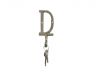Rustic Gold Cast Iron Letter D Alphabet Wall Hook 6 - 5