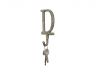 Rustic Gold Cast Iron Letter D Alphabet Wall Hook 6 - 6