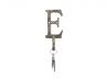 Rustic Gold Cast Iron Letter E Alphabet Wall Hook 6 - 5