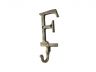 Rustic Gold Cast Iron Letter F Alphabet Wall Hook 6 - 2