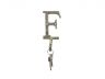 Rustic Gold Cast Iron Letter F Alphabet Wall Hook 6 - 5