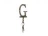 Rustic Gold Cast Iron Letter G Alphabet Wall Hook 6 - 5