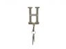 Rustic Gold Cast Iron Letter H Alphabet Wall Hook 6 - 5