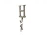 Rustic Gold Cast Iron Letter H Alphabet Wall Hook 6 - 6