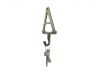 Rustic Gold Cast Iron Letter A Alphabet Wall Hook 6 - 6