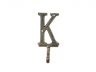 Rustic Gold Cast Iron Letter K Alphabet Wall Hook 6 - 1