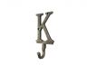 Rustic Gold Cast Iron Letter K Alphabet Wall Hook 6 - 2