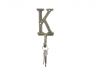 Rustic Gold Cast Iron Letter K Alphabet Wall Hook 6 - 5