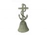 Whitewashed Cast Iron Anchor With Rope Hand Bell 7 - 1