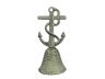 Whitewashed Cast Iron Anchor With Rope Hand Bell 7 - 2