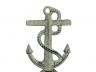 Whitewashed Cast Iron Anchor With Rope Hand Bell 7 - 3