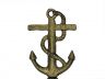 Rustic Gold Cast Iron Anchor With Rope Hand Bell 6 - 1