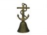 Rustic Gold Cast Iron Anchor With Rope Hand Bell 6 - 3