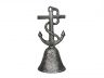 Rustic Silver Cast Iron Anchor With Rope Hand Bell 6 - 3