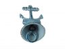 Rustic Dark Blue Whitewashed Cast Iron Anchor Hand Bell 5 - 3