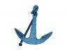 Rustic Light Blue Whitewashed Cast Iron Anchor Paperweight 5 - 2