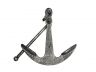Rustic Silver Cast Iron Anchor Paperweight 5 - 3