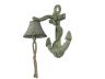 Rustic Whitewashed Cast Iron Wall Mounted Anchor Bell 8 - 3