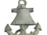 Rustic Whitewashed Cast Iron Wall Mounted Anchor Bell 8 - 2