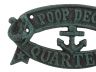 Seaworn Blue Cast Iron Poop Deck Quarters Sign 8 - 1