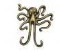 Antique Gold Cast Iron Decorative Wall Mounted Octopus Hooks 6 - 3