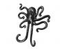 Antique Silver Cast Iron Decorative Wall Mounted Octopus Hooks 6 - 2